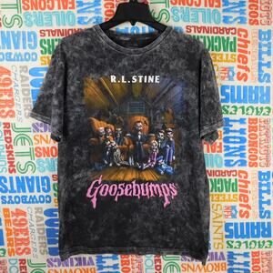 Goosebumps Night Of The Living Dummy Acid Wash T Shirt Size L Big Graphic